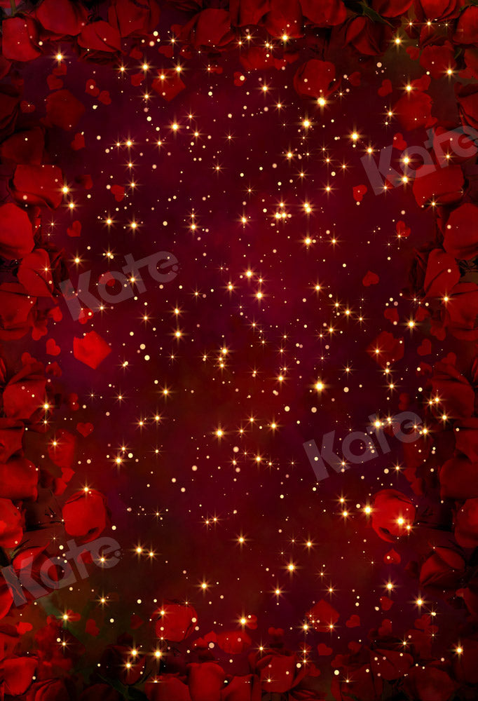 Kate Valentine's day Red Rose Glitter Backdrop Designed by Chain Photography