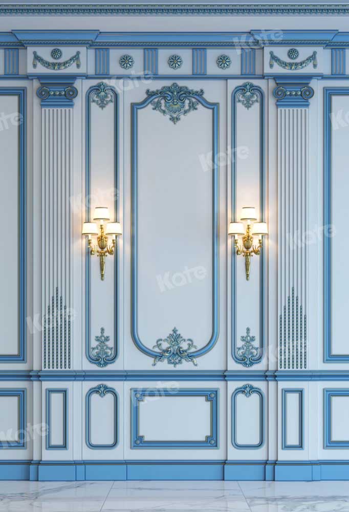Kate Retro Blue Wall Wedding Backdrop for photography -UK