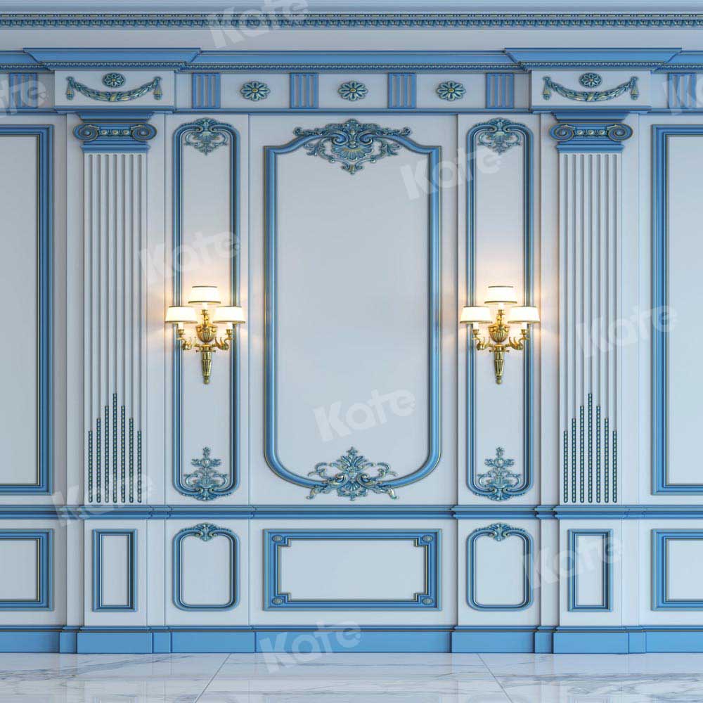 Kate Retro Blue Wall Wedding Backdrop for photography -UK