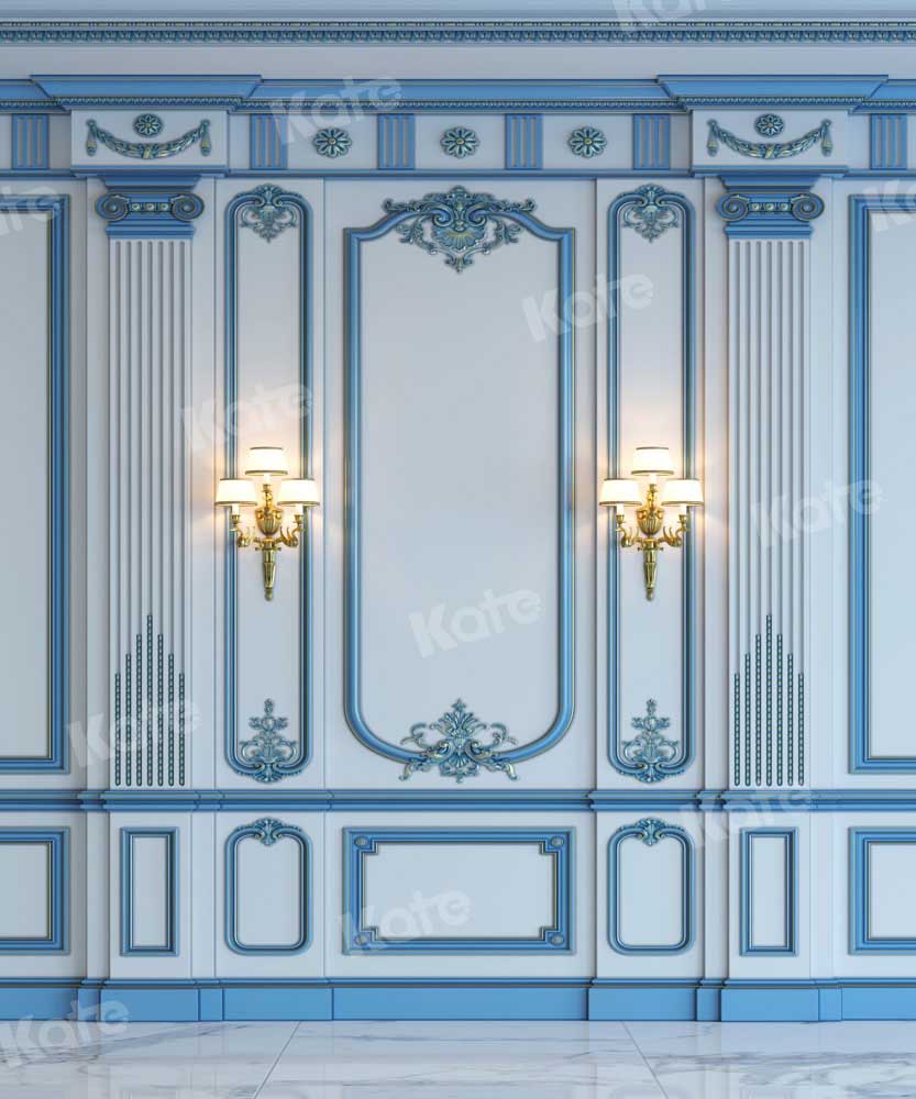 Kate Retro Blue Wall Wedding Backdrop for photography -UK