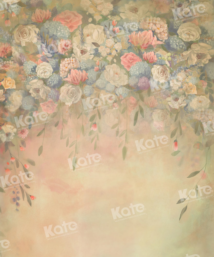 Kate Floral Fine Art Yellow Backdrop Designed by GQ