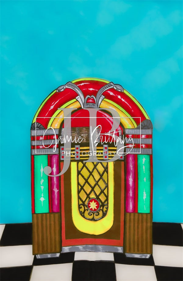 Kate Jukebox Hand Painted Backdrop for Photography Designed by JB Photography