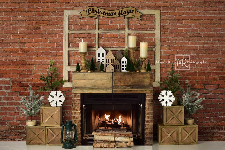 Kate Christmas Magic Brick Backdrop Designed By Mandy Ringe Photography