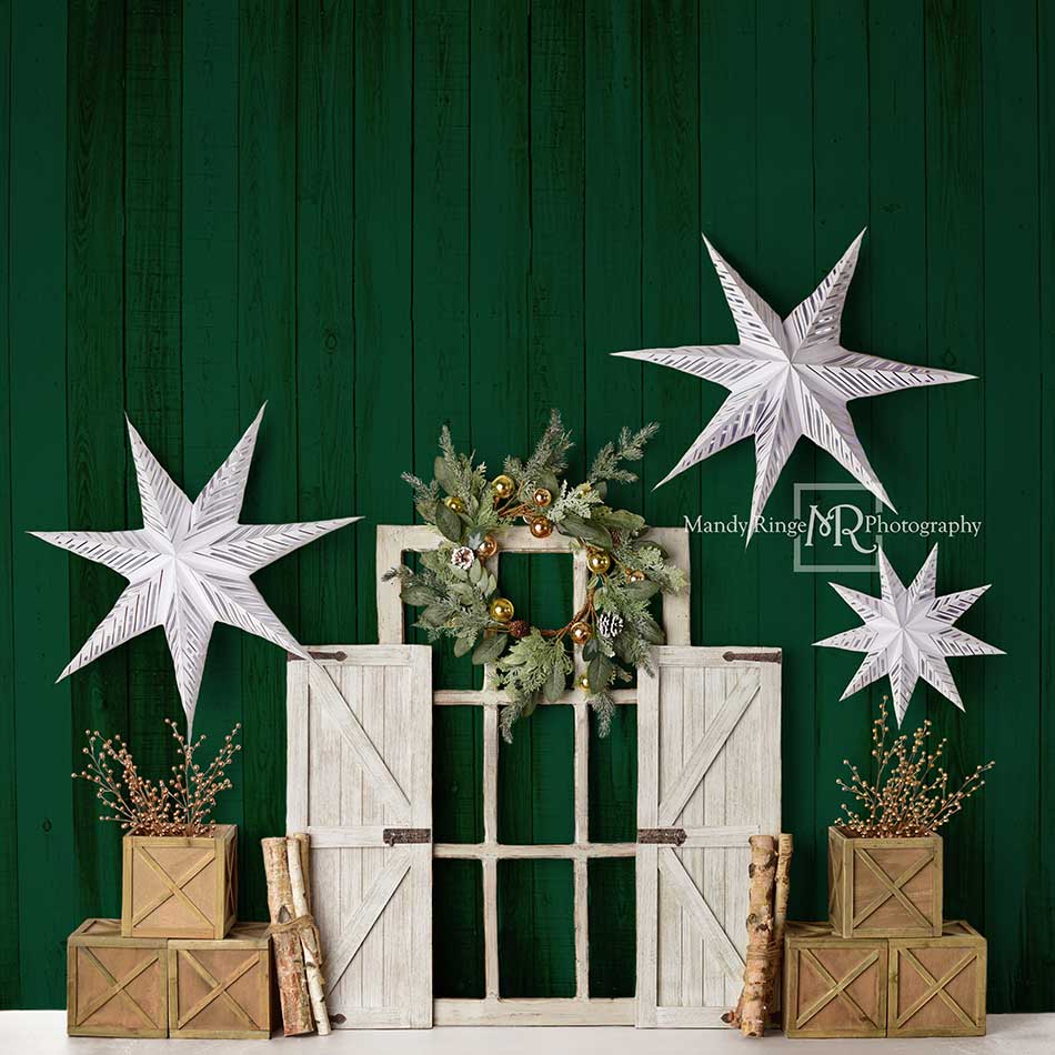 Kate Evergreen Christmas Holiday Backdrop Designed By Mandy Ringe Photography