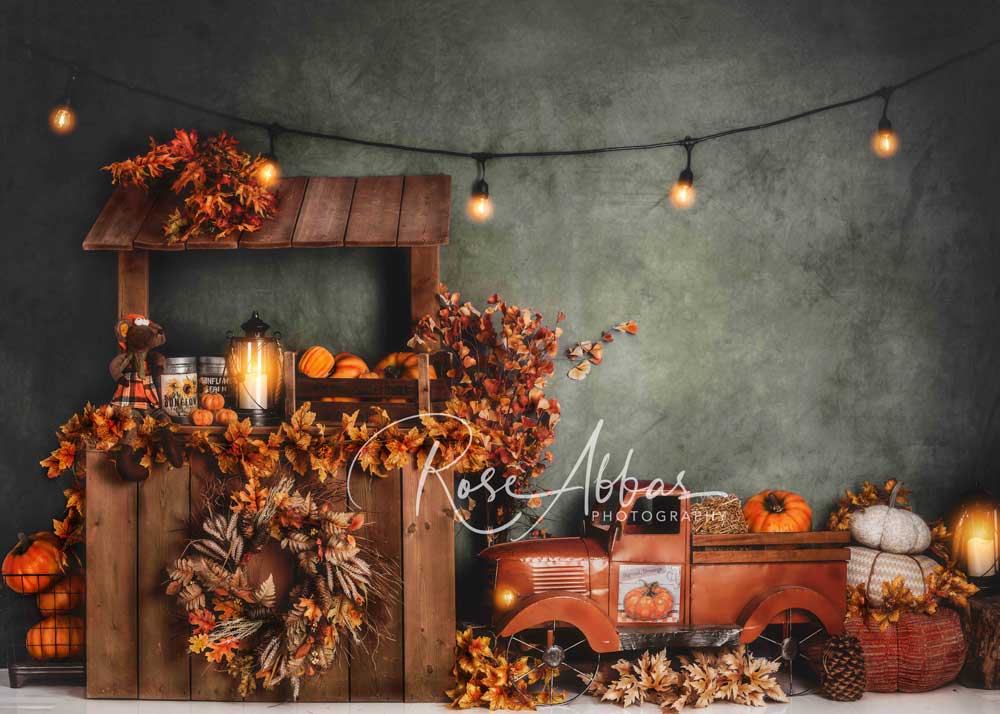 Kate Autumn Market With Truck Harvast Backdrop Designed By Rose Abbas -UK