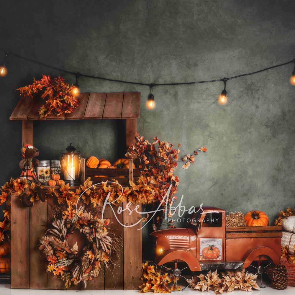 Kate Autumn Market With Truck Harvast Backdrop Designed By Rose Abbas -UK