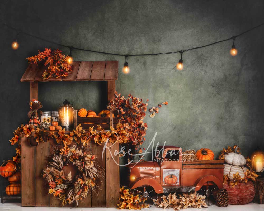 Kate Autumn Market With Truck Harvast Backdrop Designed By Rose Abbas -UK