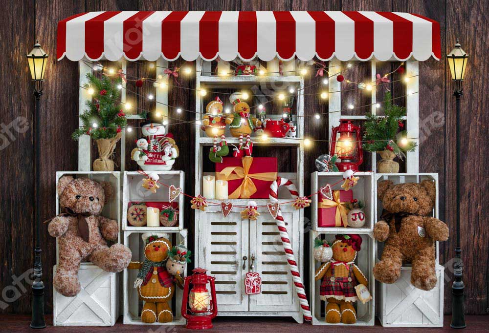 Kate Christmas Shelf Gift Bear Backdrop Designed by Emetselch -UK