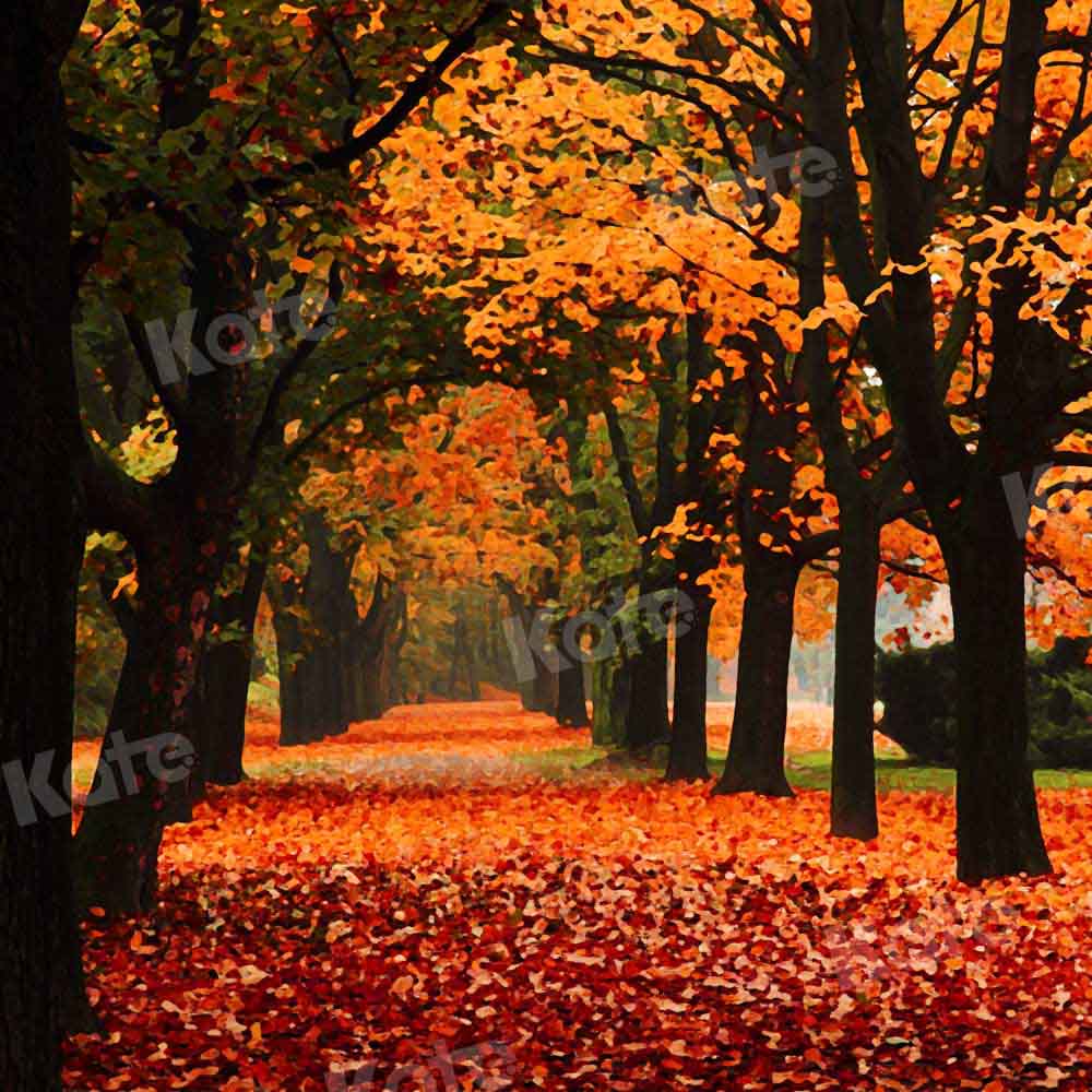 Kate Autumn Maple Forest Yellow Backdrop Designed by Chain Photography -UK