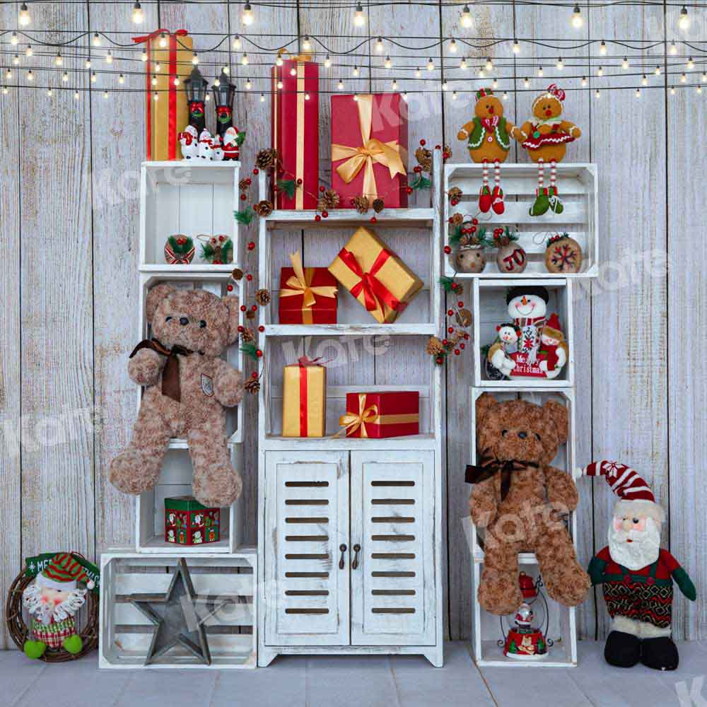 Kate Christmas GiftsShelf Wood Backdrop Designed by Emetselch