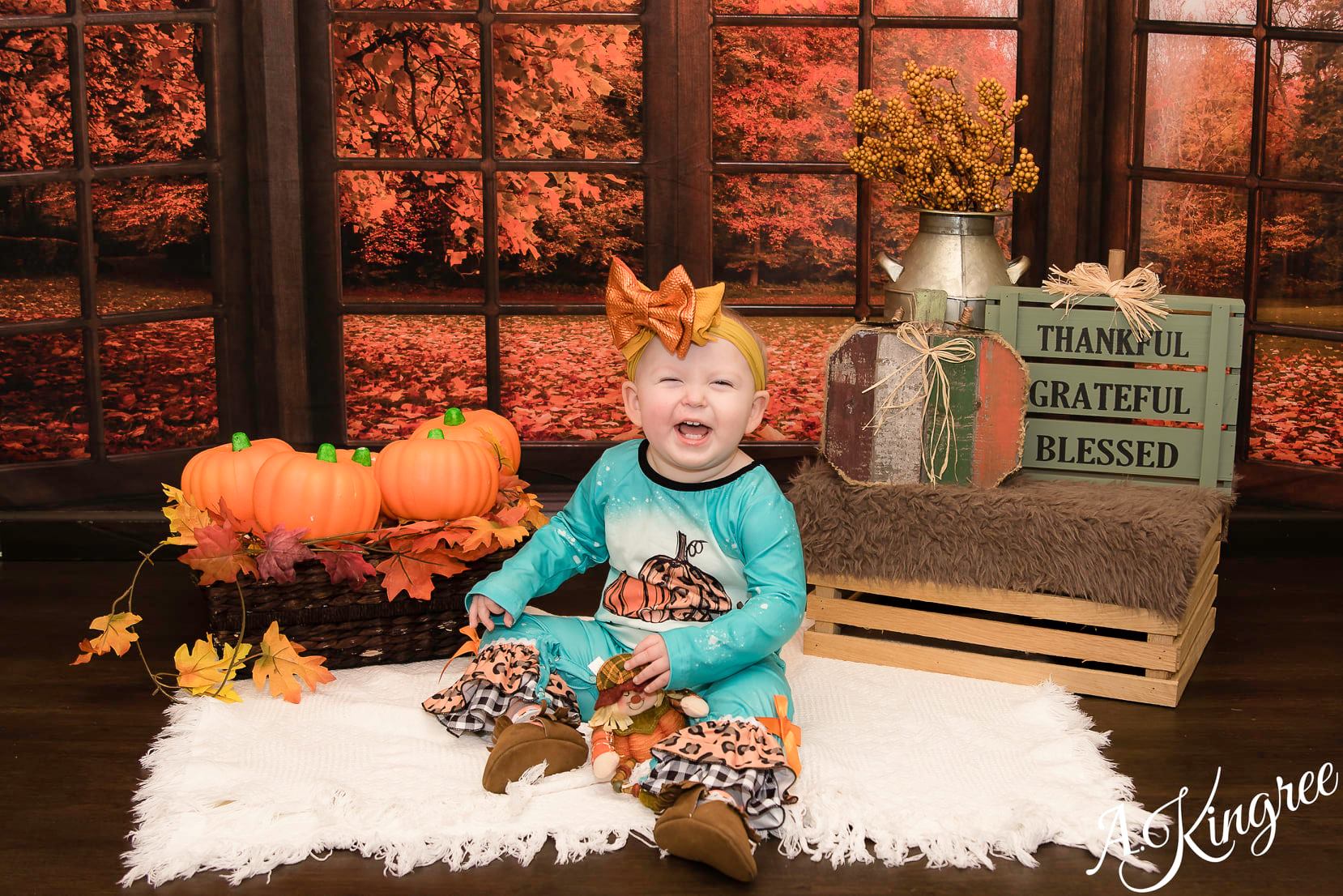 Kate Autumn Fallen Leaves Backdrop Window for Photography -UK