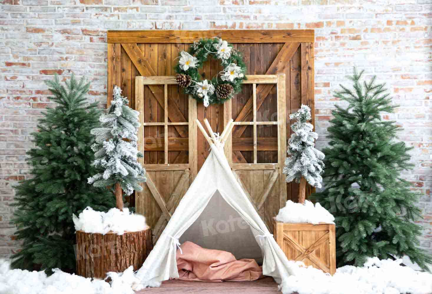 Kate Christmas Snow Tent Backdrop Designed by Emetselch -UK