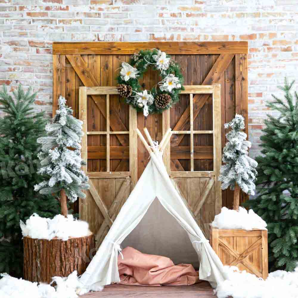 Kate Christmas Snow Tent Backdrop Designed by Emetselch -UK