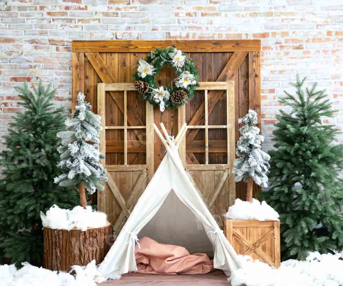 Kate Christmas Snow Tent Backdrop Designed by Emetselch