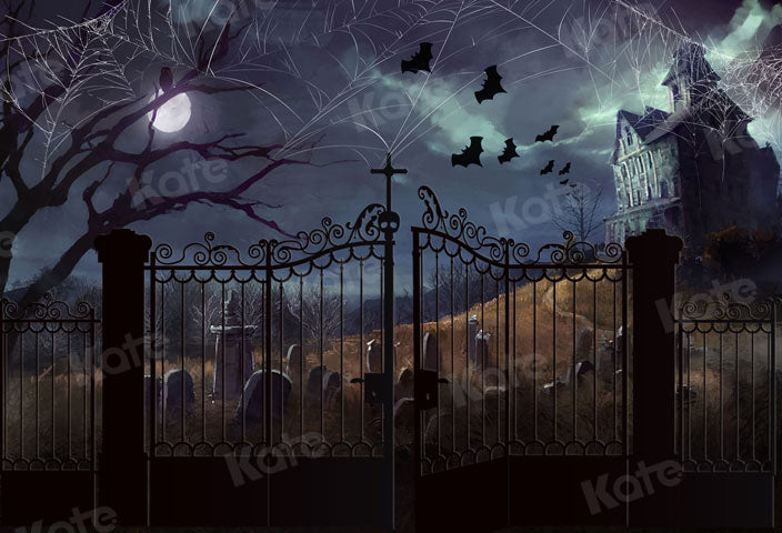 Kate Halloween Castle Night Door Backdrop for Photography -UK