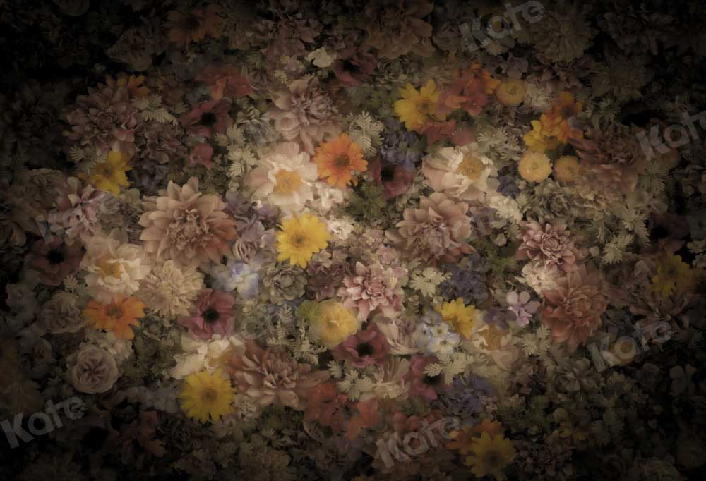 Kate Fine Art Brown Flower Backdrop Designed by Chain Photography