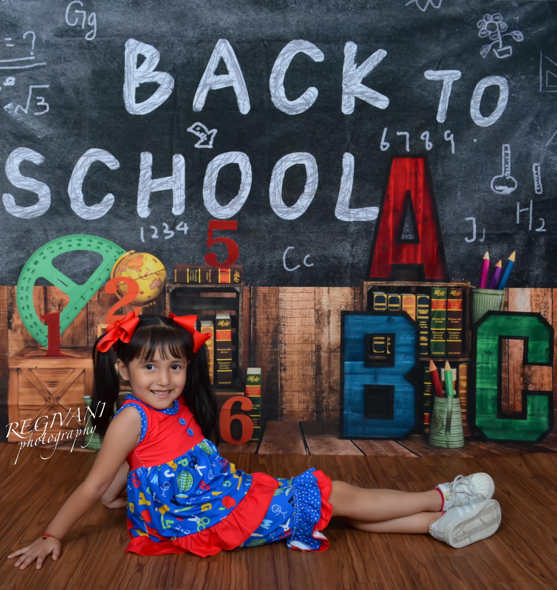 Kate Back To School Backdrop Blackboard Stationery Designed by Emetselch -UK