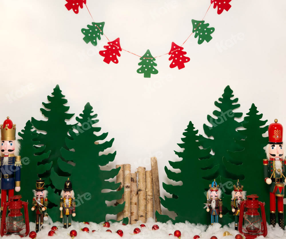 Kate Funny Christmas Tree Nutcracker Backdrop Designed by Emetselch