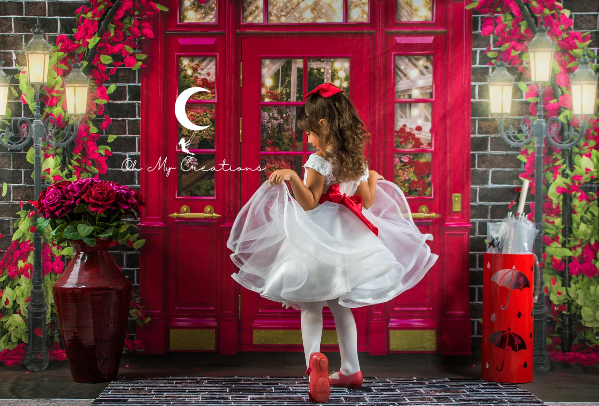 Kate Valentine's Day Flower Shop Backdrop for Photography