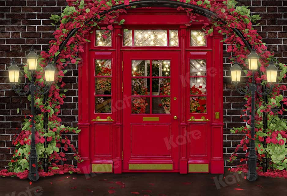 Kate Valentine's Day Flower Shop Backdrop for Photography -UK