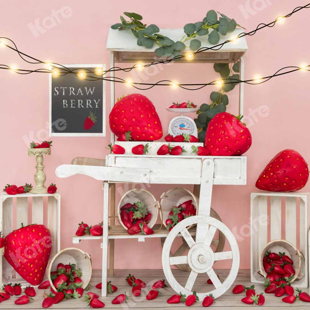 Kate Strawberry Cake Smash Backdrop Designed by Emetselch