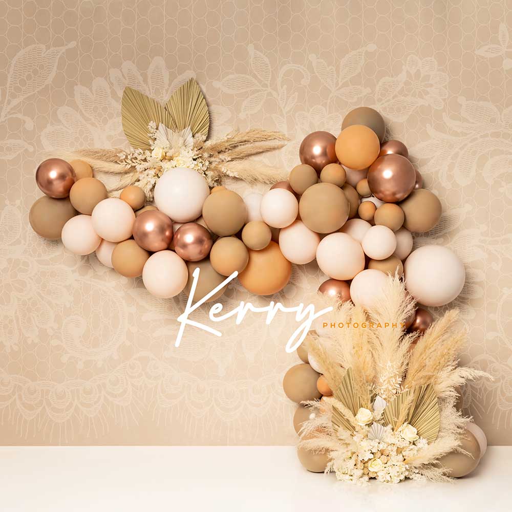 Kate Floral Boho Balloon Backdrop Designed by Kerry Anderson