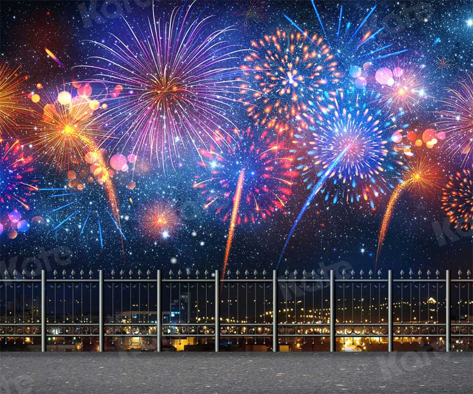 Kate Winter Fireworks New Year Backdrop for Photography -UK