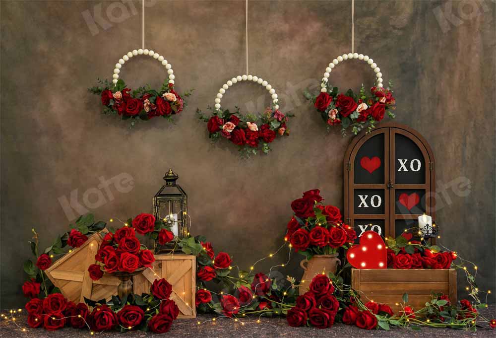 Kate Valentine's Day Backdrop Vintage Rose Designed by Emetselch