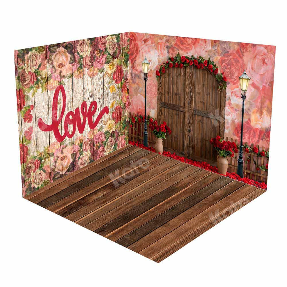 Kate Valentine's Day Flower Wooden Door Room Set