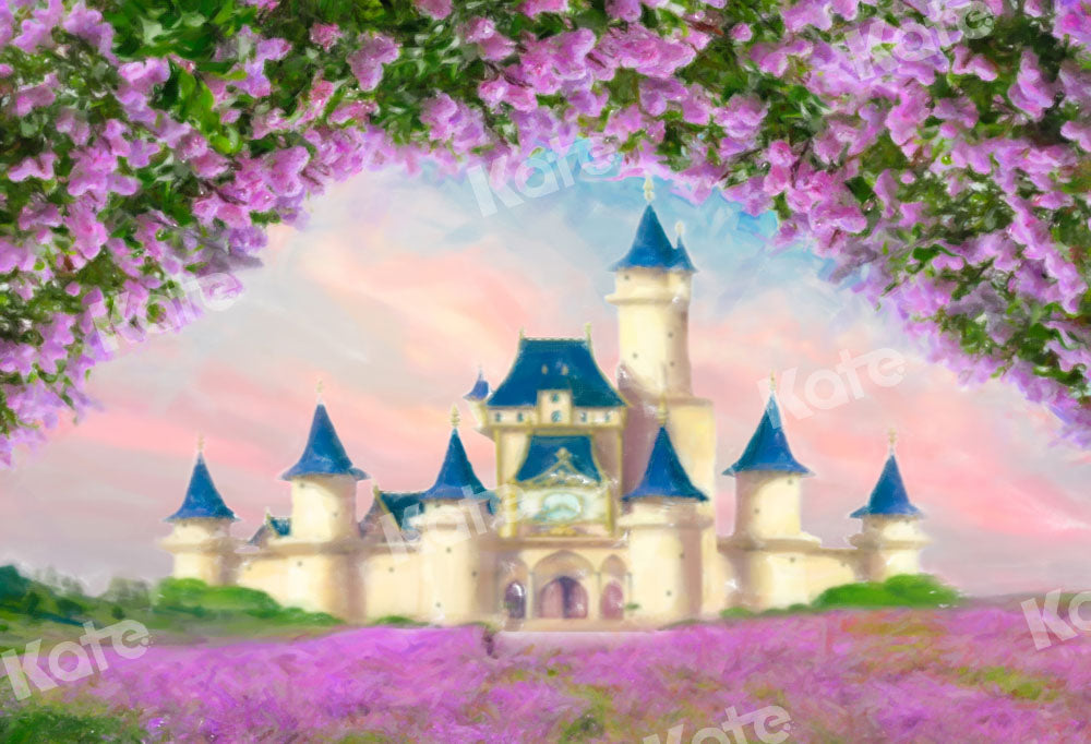 Kate Garden Castle Spring Flowers Backdrop Designed by GQ -UK