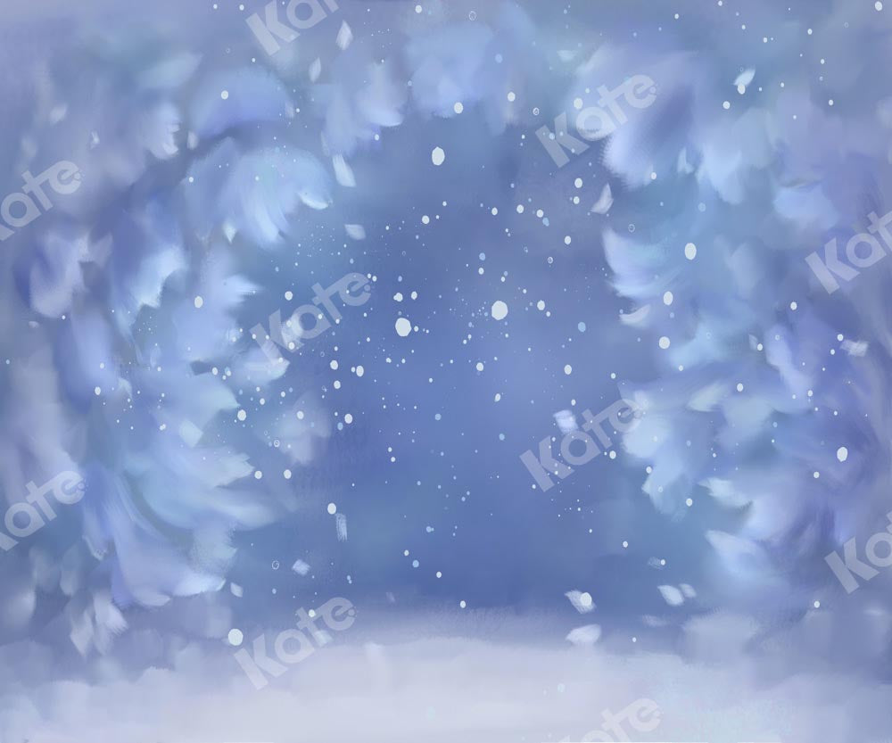 Kate Winter Snowflake Blue Dream Backdrop Designed by GQ