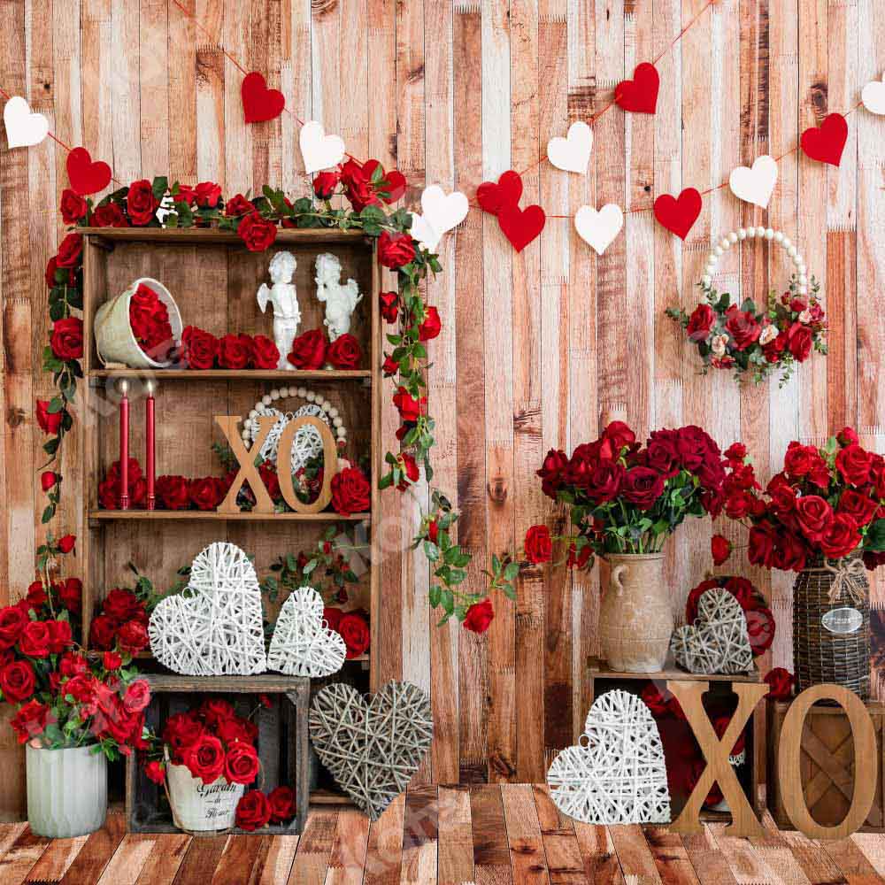 Kate Valentine's Day Rose Flower Room Backdrop Designed by Emetselch