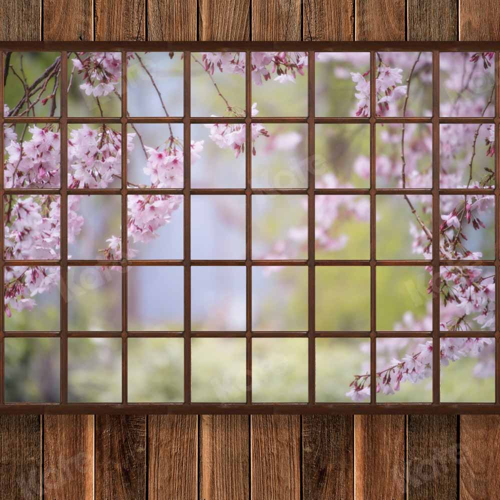 Kate Spring Wooden Room Window Backdrop Designed by Chain Photography