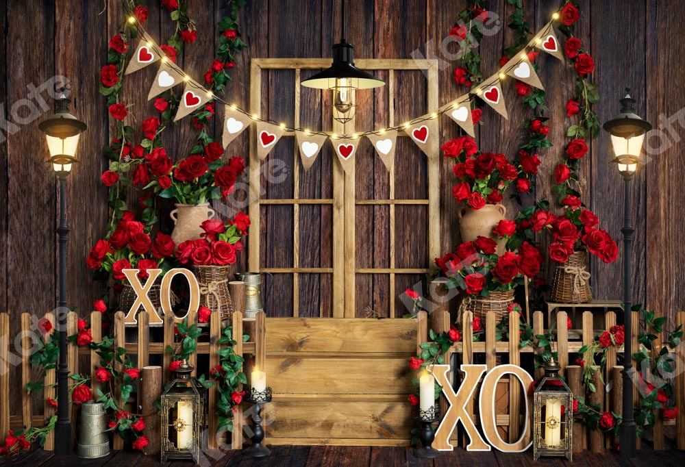 Kate Valentine's day Rose Manor Wood Backdrop Designed by Emetselch