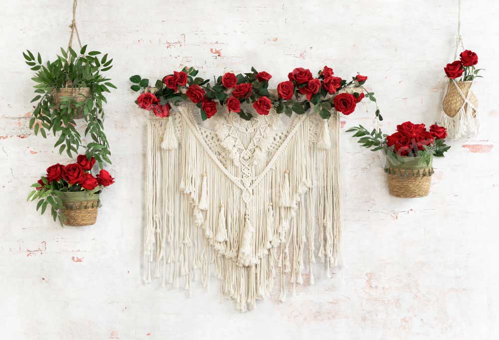 Kate Boho Valentine's Day Rose Backdrop Designed by Emetselch