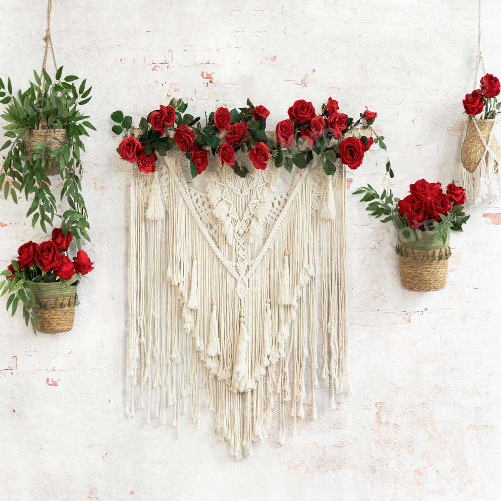 Kate Boho Valentine's Day Rose Backdrop Designed by Emetselch