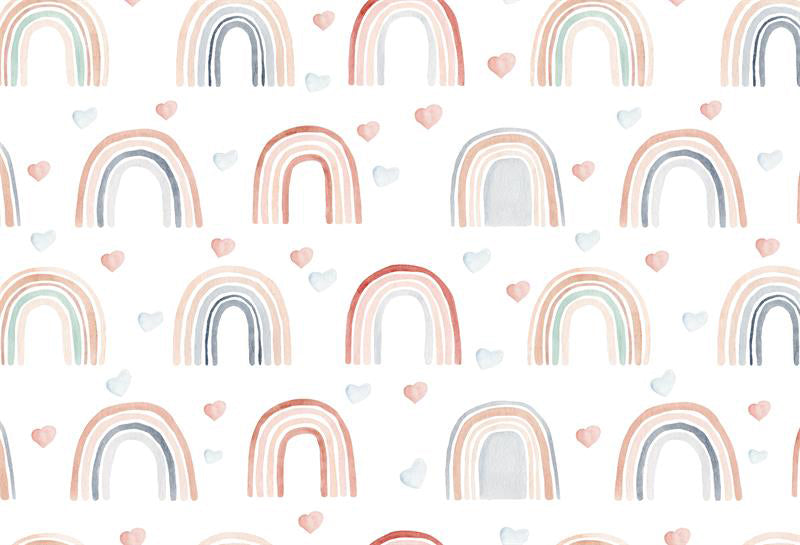 Kate Valentine/Girly Rainbow Heart Backdrop for Photography