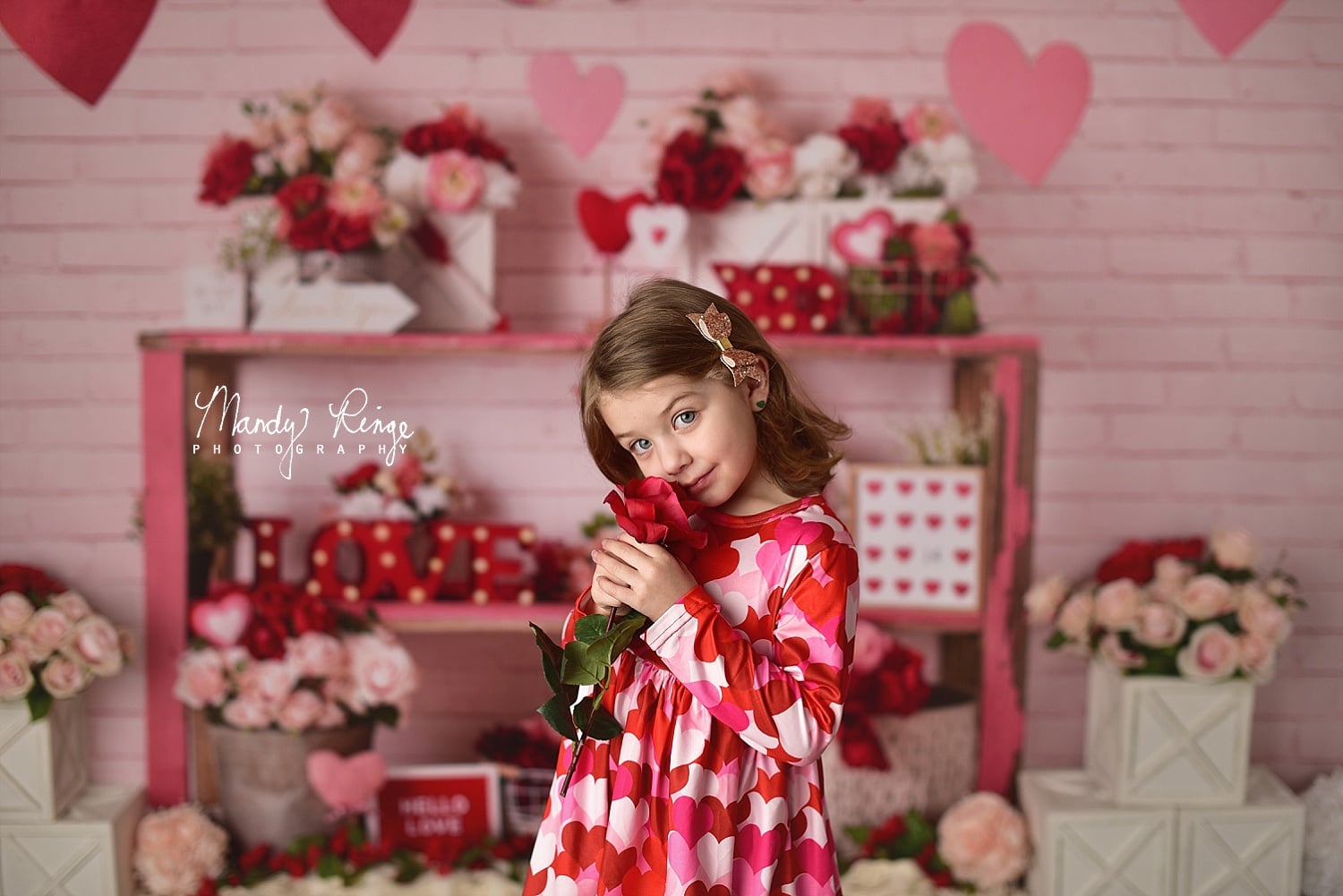 Kate Valentine's Day Love Heart Backdrop Designed by Mandy Ringe Photography