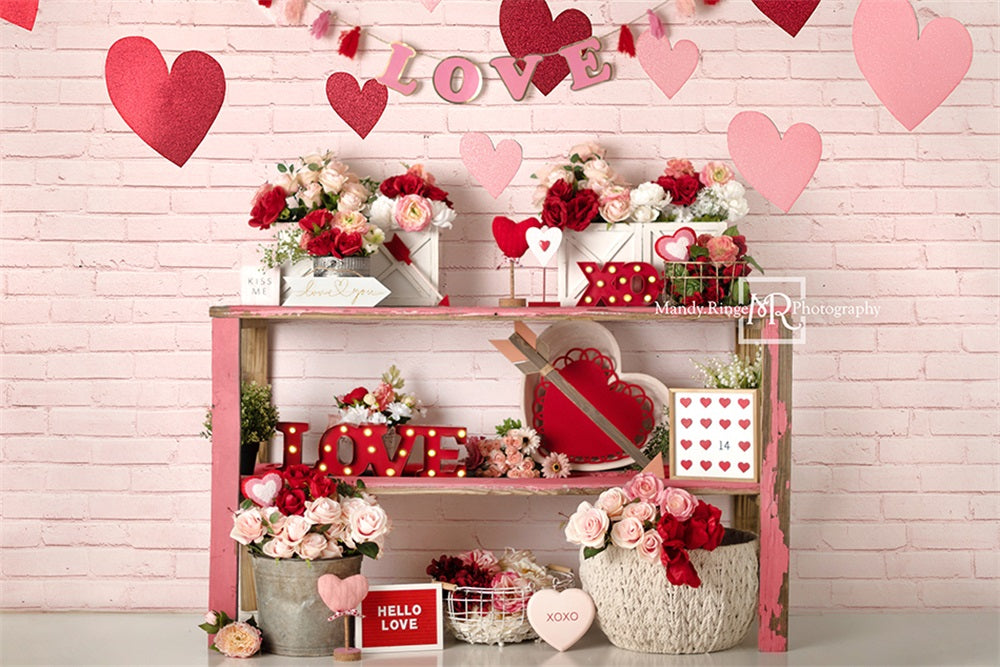 Kate Valentine's Day Love Heart Backdrop Designed by Mandy Ringe Photography