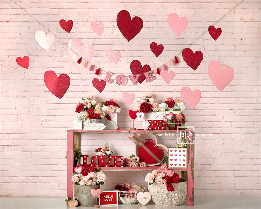 Kate Valentine's Day Love Heart Backdrop Designed by Mandy Ringe Photography