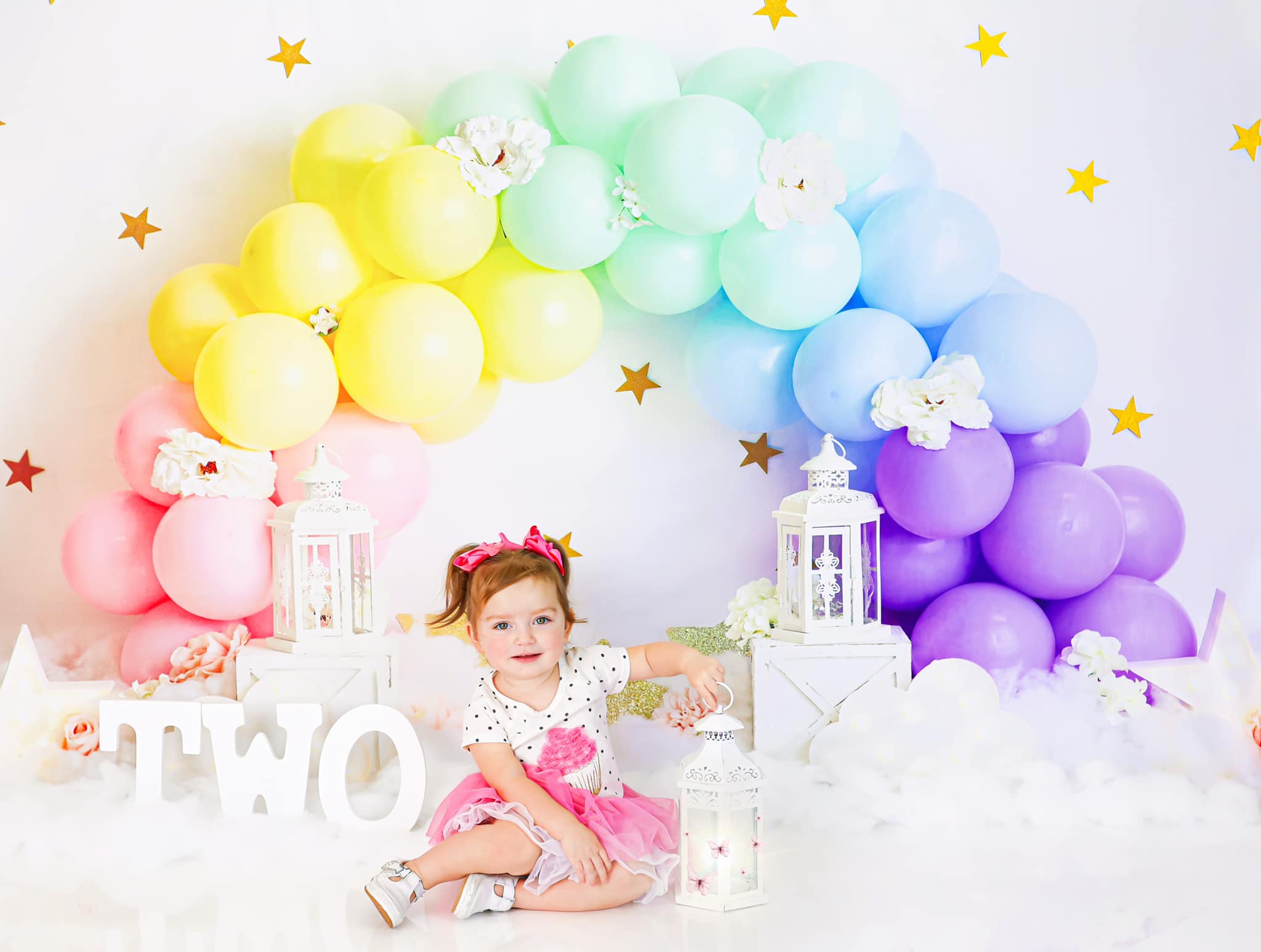 Kate Dream Balloon Rainbow Backdrop Designed by Megan Leigh Photography