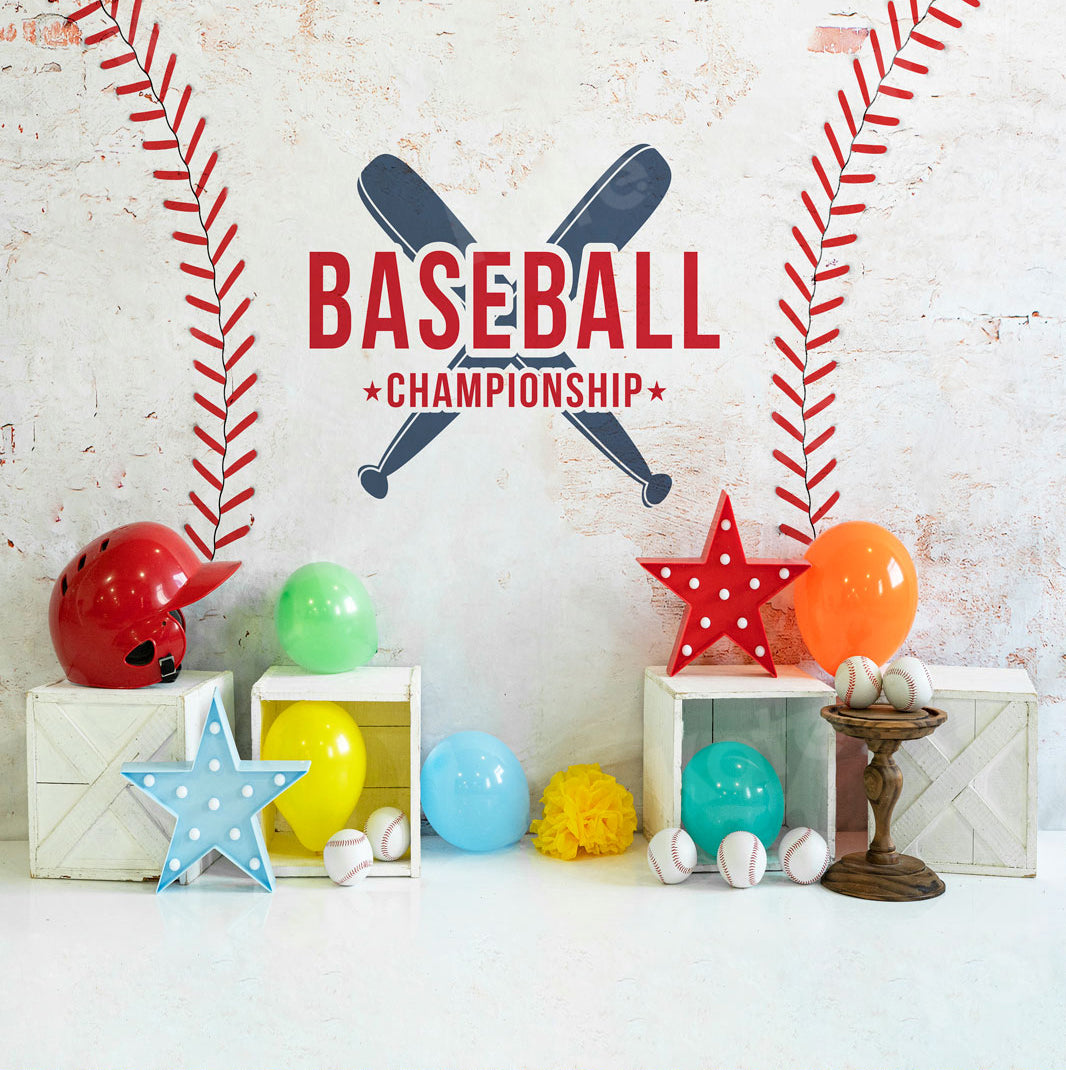 Kate Sport Baseball Style Cake Smash Backdrop for Photography -UK