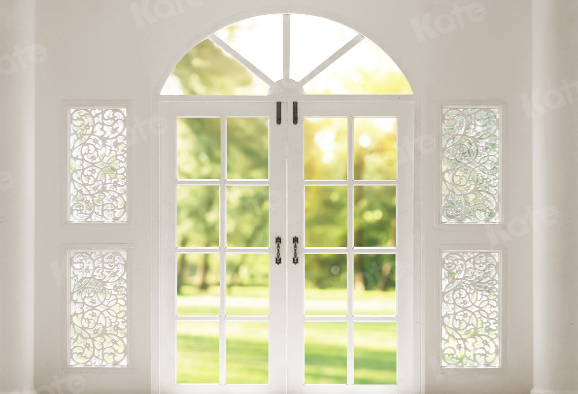 Kate Spring Stylish Door White Windows Backdrop for Photography
