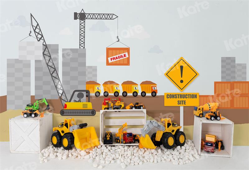 Kate Toy Construction Site Children Backdrop for Photography