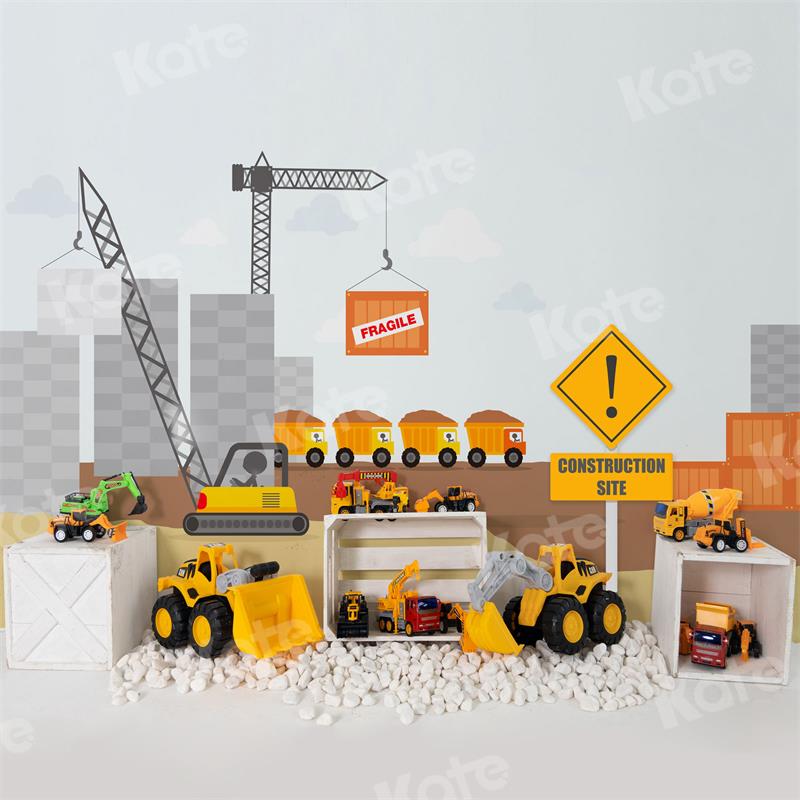 Kate Toy Construction Site Children Backdrop for Photography