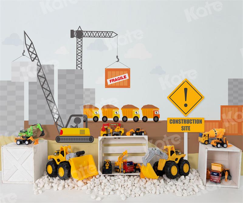 Kate Toy Construction Site Children Backdrop for Photography