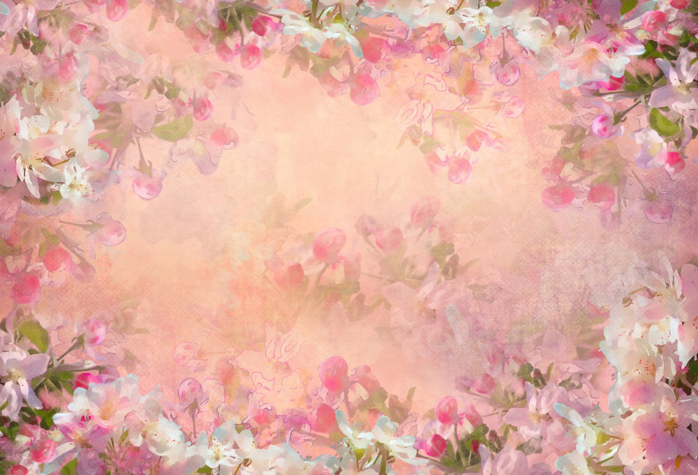 Kate Mother's Day Pink Flowers Backdrop for Photography -UK