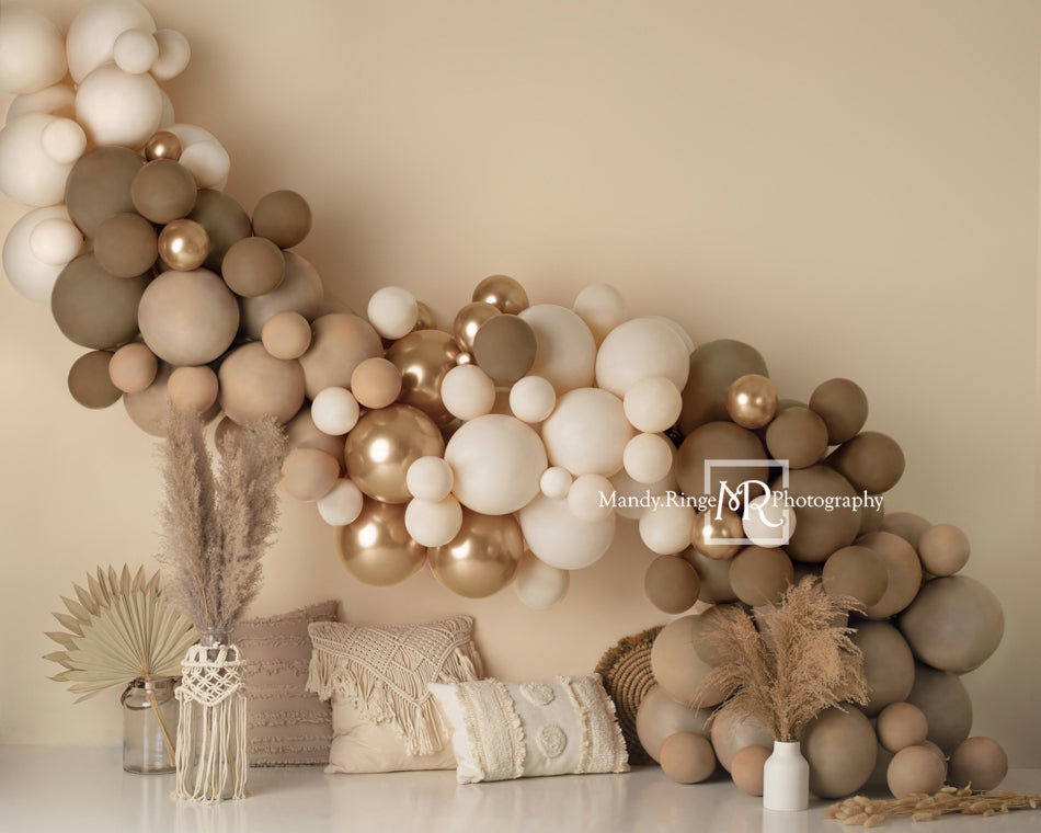 Kate Matte Boho Balloons Pillows Backdrop Designed by Mandy Ringe Photography