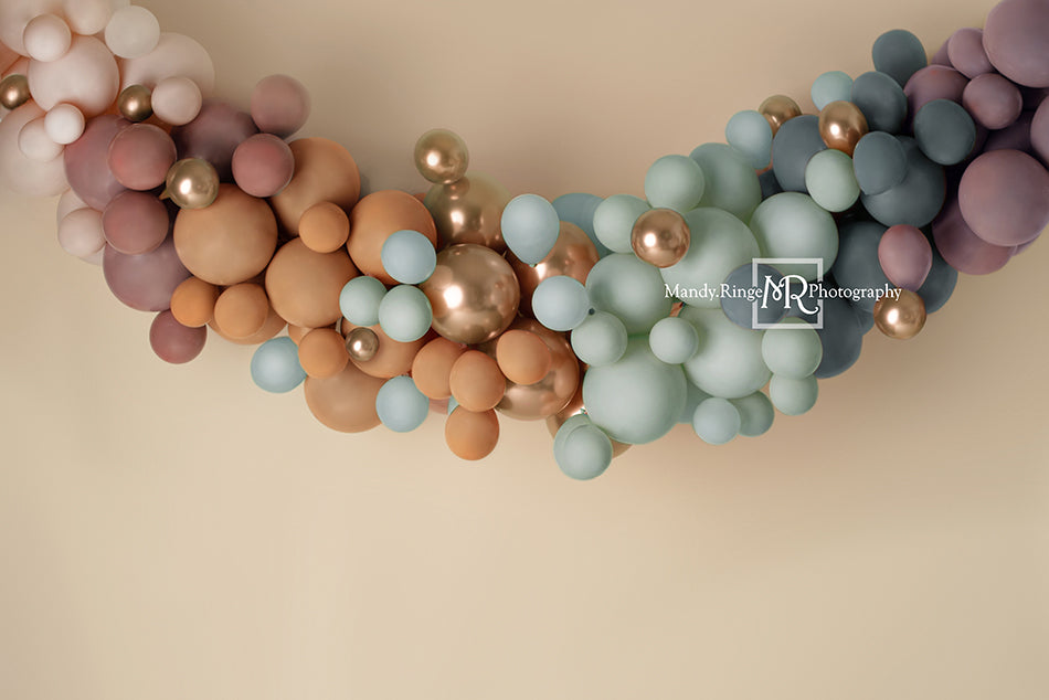 Kate Matte Rainbow Boho Balloon Backdrop Designed by Mandy Ringe Photography