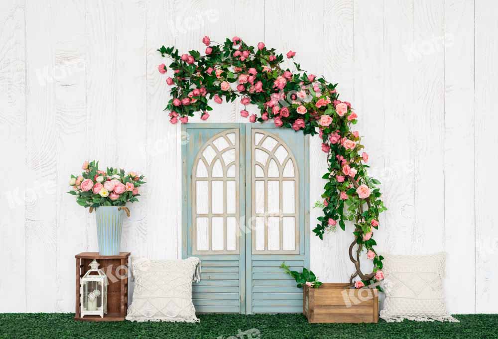 Kate Spring Mother's Day Floral Door Backdrop Designed by Emetselch